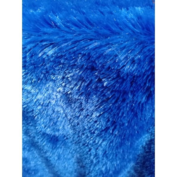ALAS KANDANG KUCING DAN ANJING KAIN BULU RASFUR TEBAL 2 CM-Biru tua