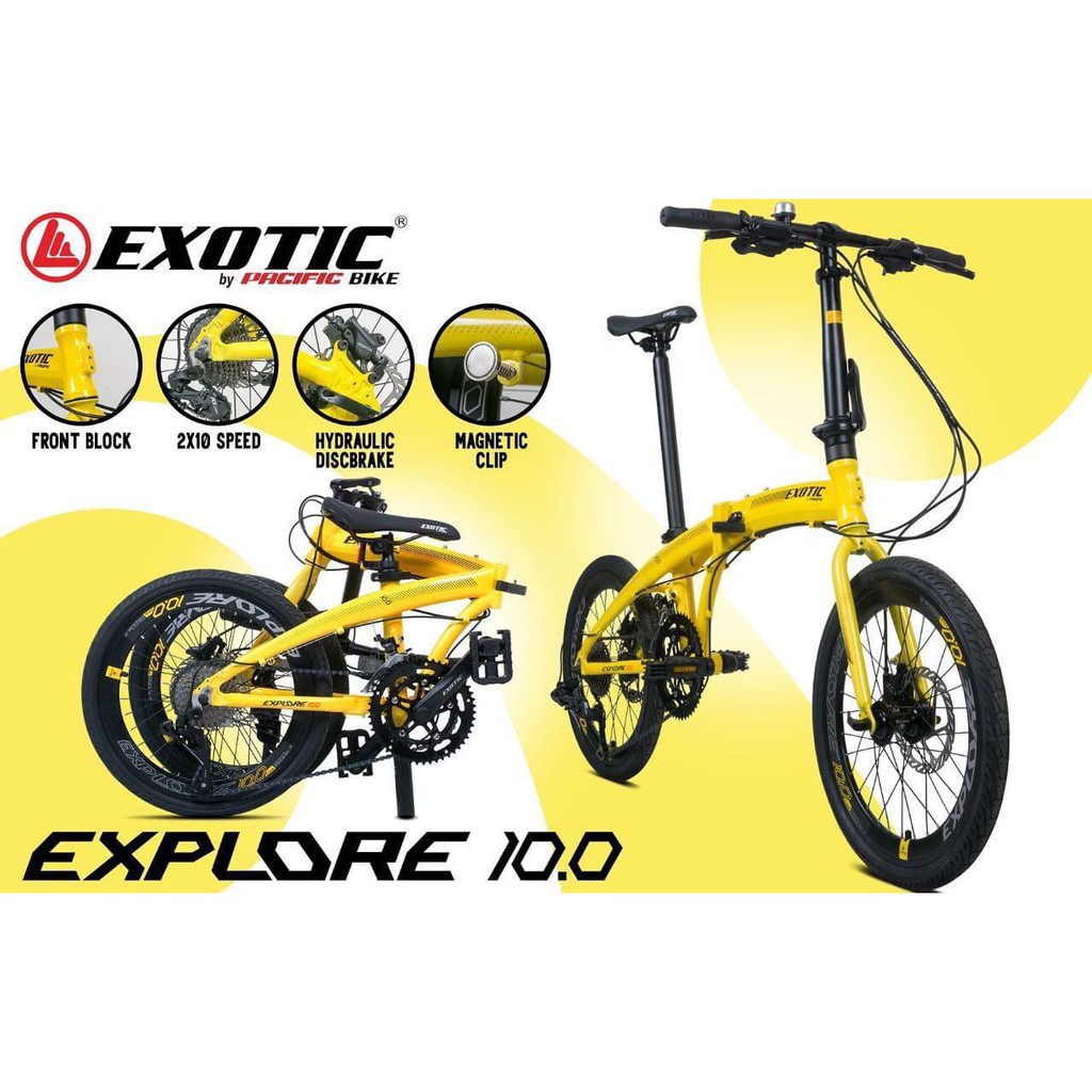 SEPEDA LIPAT 20 INCH EXPLORE 10.0 ALLOY 2x10 SPEED EXOTIC