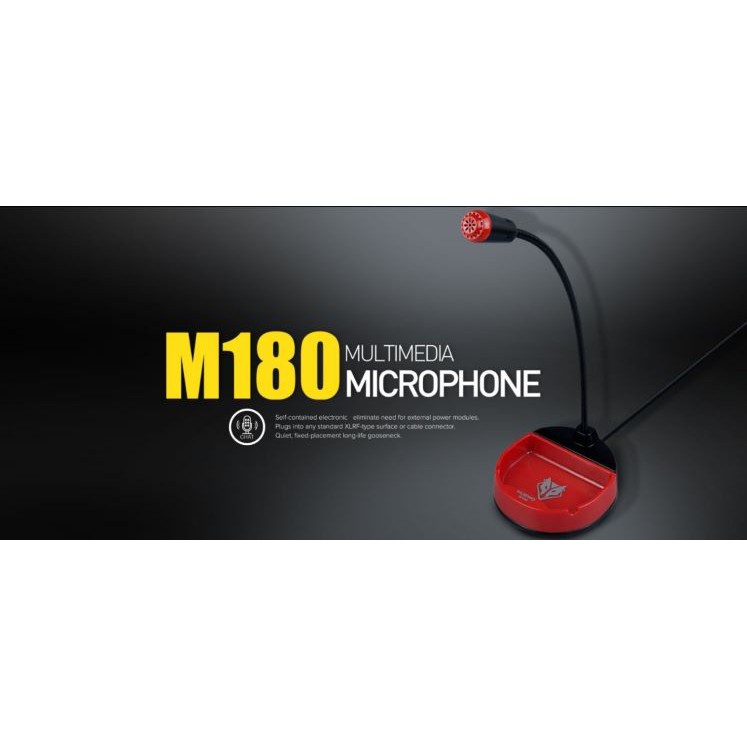 Microphone multimedia for pc &amp; laptop nubwo jack 3.5 m180