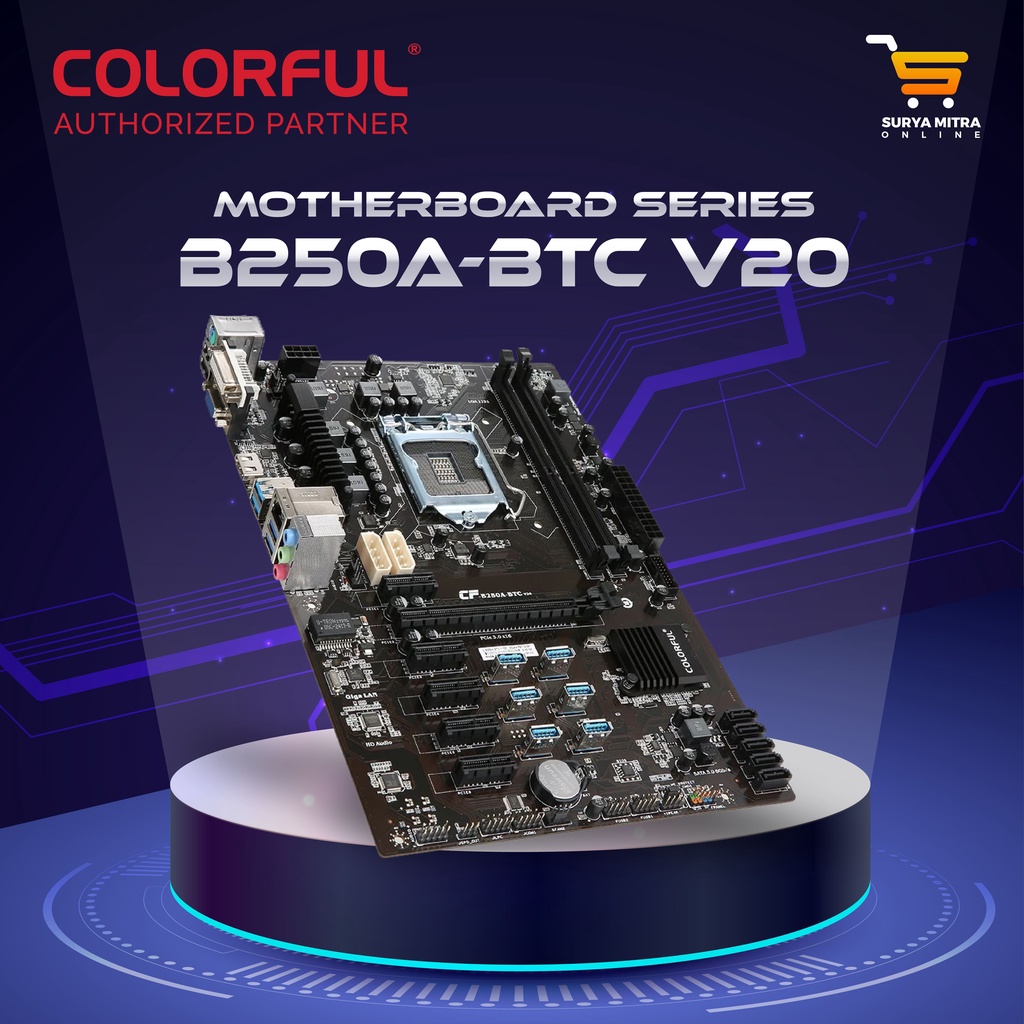 Motherboard Colorful C.B250A-BTC YV20 B250 Chip M-ATX LGA1151