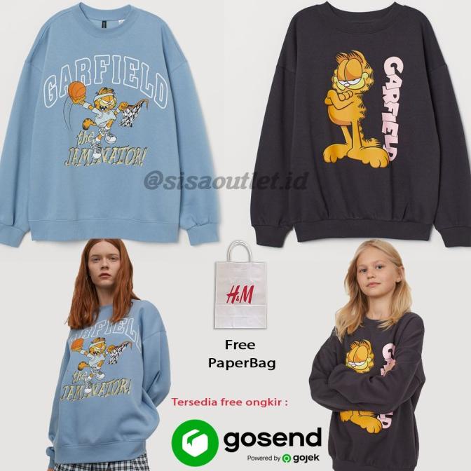 Crewneck H&M Garfield sweater garfield h&m crewneck garfield original