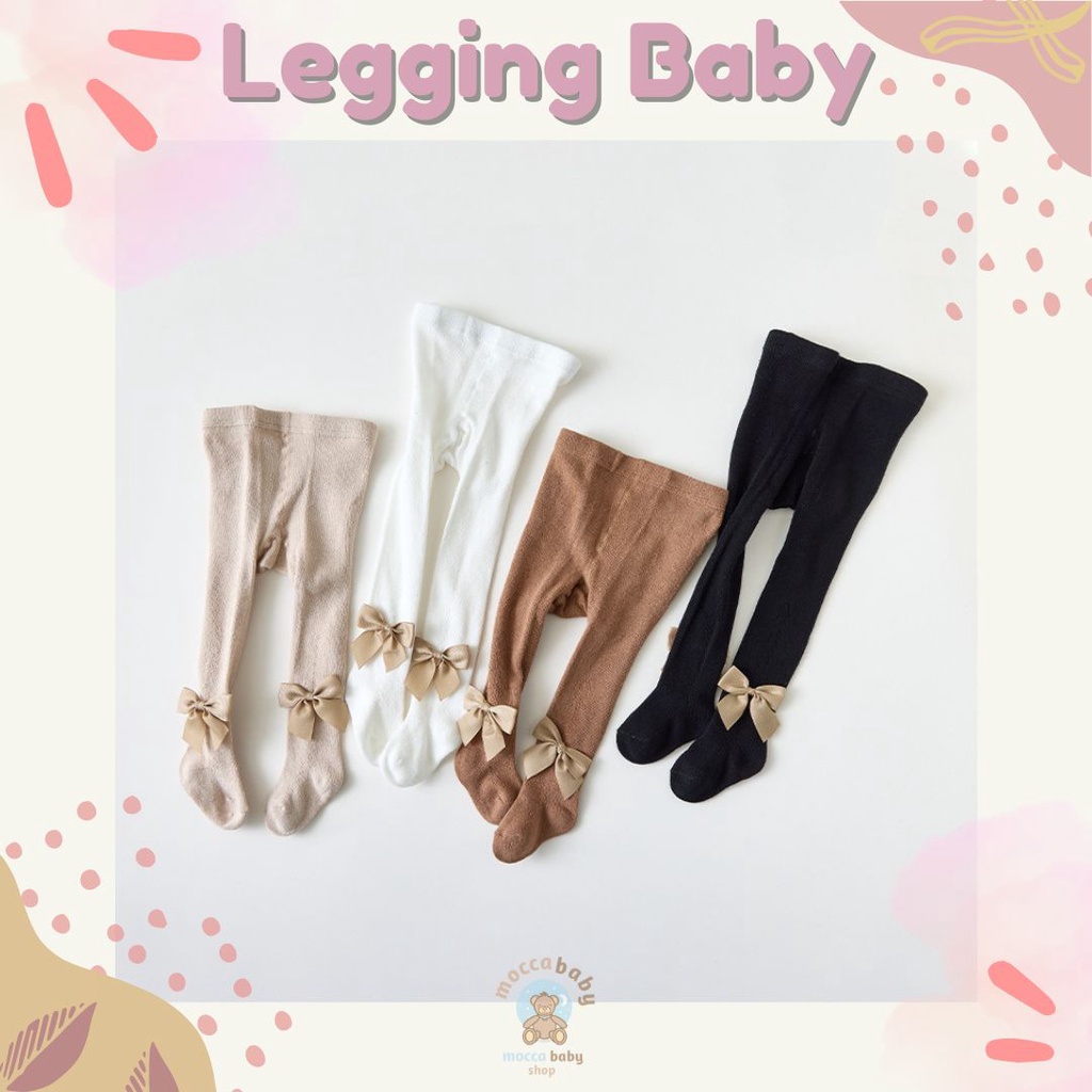 MBSS - LEGGING CUTIE PIE Stocking Ribbon Bayi Anak / Celana Anak Perempuan Soft Import