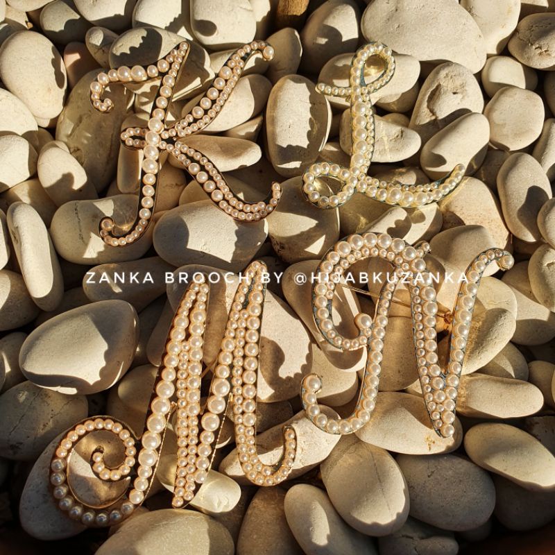 bros abjad mutiara | bros huruf | bros inisial nama | alphabet brooch-7