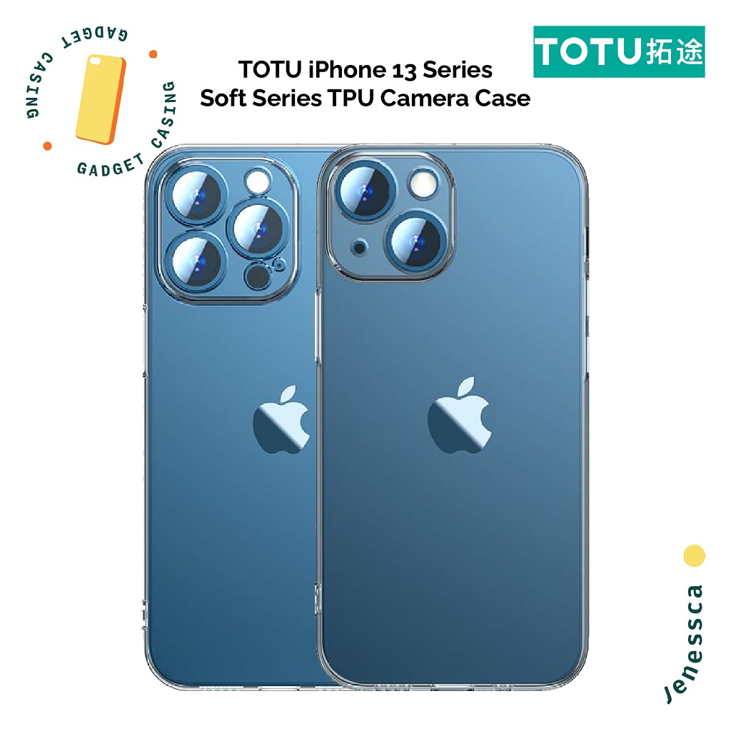 TOTU iPhone 13/13 Mini/13 Pro/13 Pro Max Case Slim Tipis Transparent Casing Bening