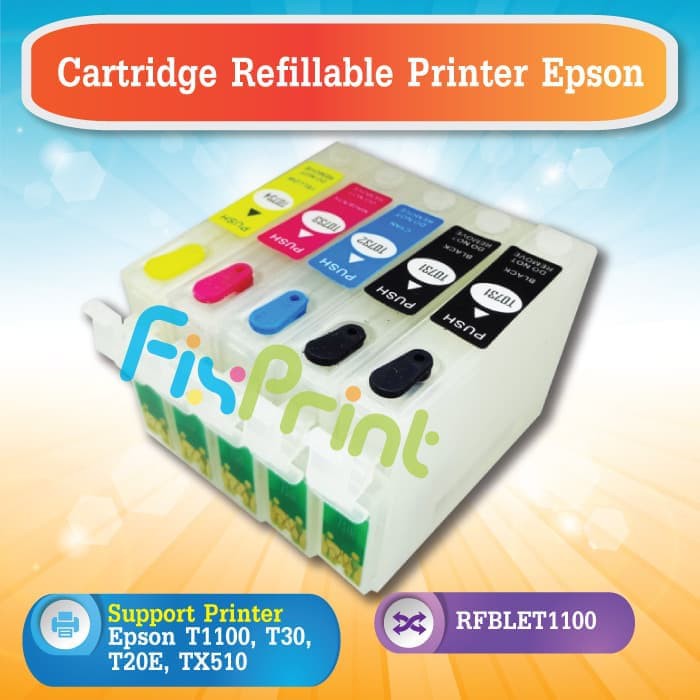 

MCISS Cartridge Refillable Epson 73N 73HN 103 Printer T1100 T30 TX510 FPS577