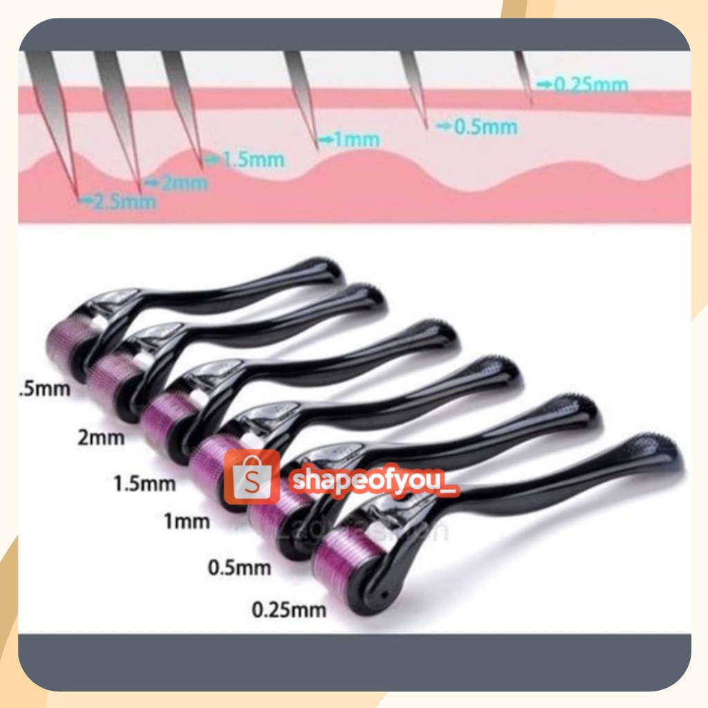 Dermaroller Derma Roller Untuk Rambut Muka Wajah Bopeng