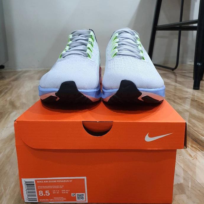 NEW STOCK SEPATU NIKE ZOOM PEGASUS 37 TURBO WHITE MULTICOLOR PREMIUM ORIGINAL