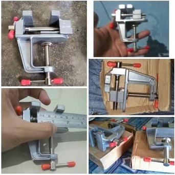 Mini Vise Clamp Meja Klem Catok Vise Table Alumunium Penjepit Benda