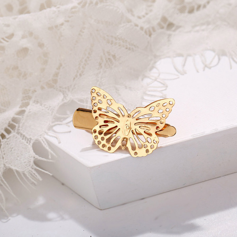 [Korean Style Women 3D Hollow Butterfly Shape Fairy Hairpins] [Girls Vintage Butterfly Hairpins] [Women's Clothing]