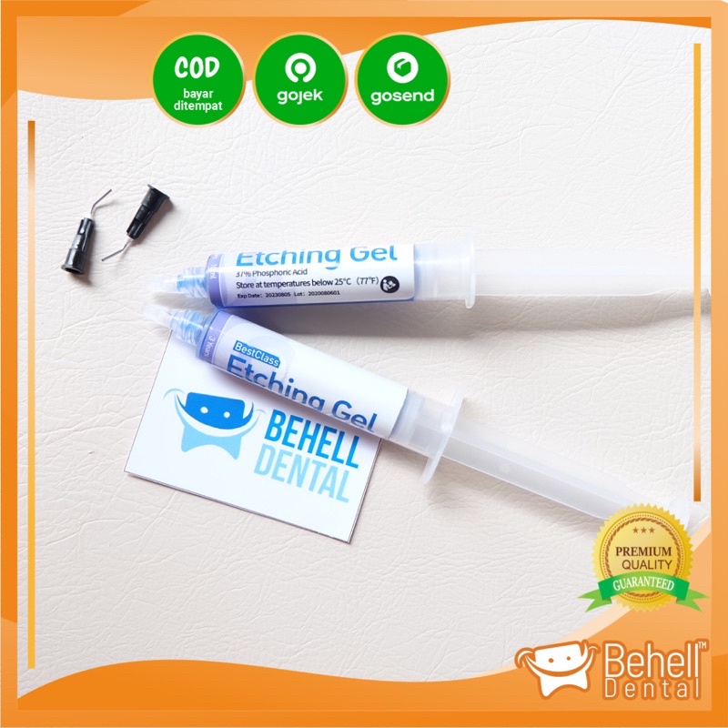 BESTCLASS GEL ETCHAN LEM BEHEL 10 ml - Cairan Biru Etchant / Etching / Etsa 10ml - Hexaetch Pembuka Pori-Pori Gigi - Original acid etch 37%