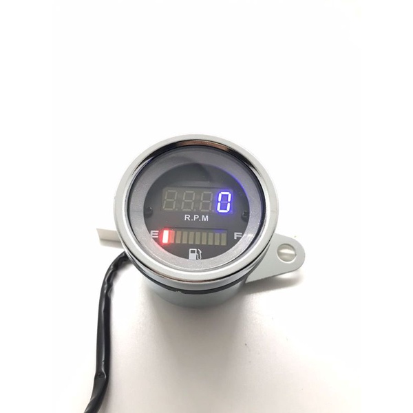 Speedometer Fuel Meter 2in1 Digital Rpm Plus Amper Bensin Digital LED Universal motor/mobil dill