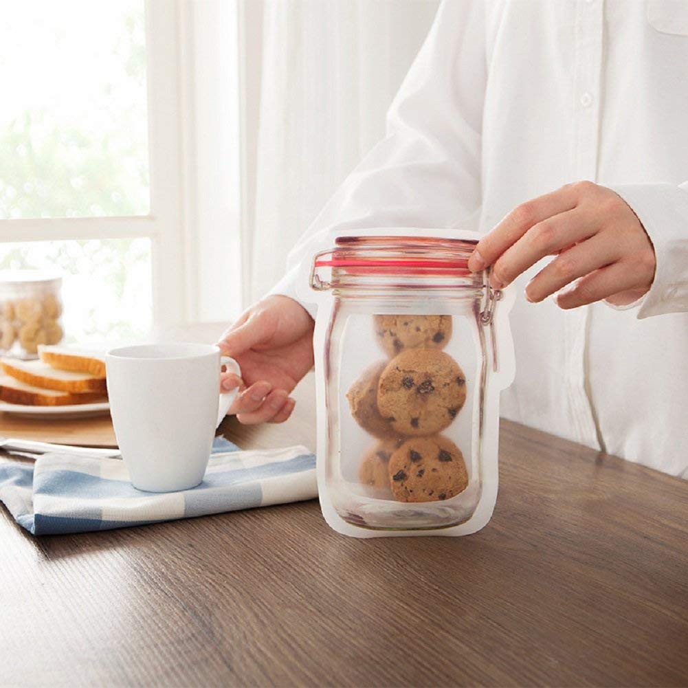 KOSMETIK MANIA MASON JAR KANTONG PLASTIK KLIP MOTIF TOPLES MAKANAN SNACK BUMBU ZIPPER