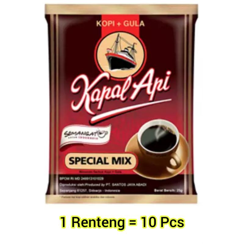 

Kopi Kapal Api Special Mix 10 x 24/25gram (1 Renteng)