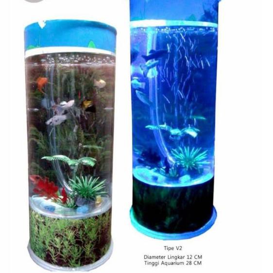 Fresh Product Aquarium mini plus mesin oksigen  || wg aquarium TIPE V2 0