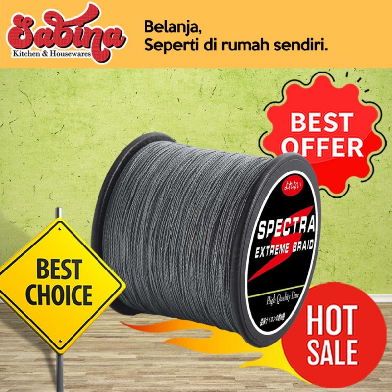 Senar Benang Tali Pancing Joran Profesional Fleksibel Extreme Braided