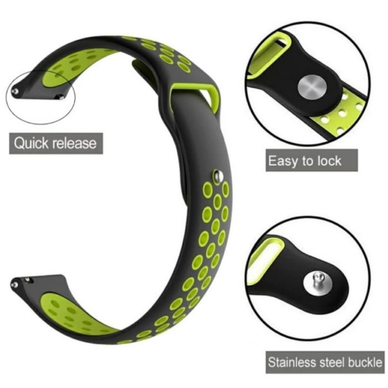 Strap Band SOLID SPORT Smartwatch Tali Jam 20mm 22mm Universal Silikon Rubber Gelang Jam Tangan Haylou Galaxy Watch Huawei GT 5 4 3 2 Xiaomi Redmi 5 Active Garmin Forerunner Itel 011 Amazfit GTS GTR BIP 6 5 Haylou Solar Pro Supercalla Apple Watch