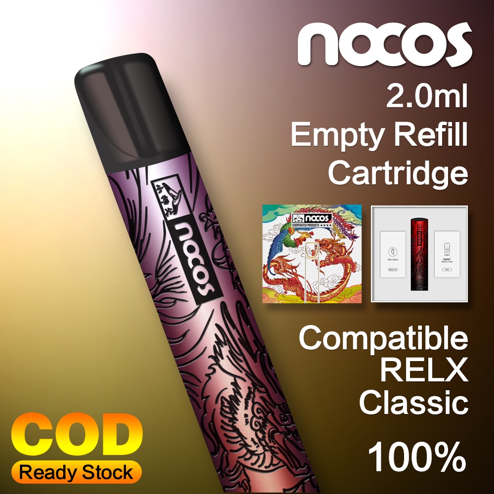 NOCOS Fullset Vapoor Compatible RELX Classic with Empty Refill Cartridge Pink Color Vapee