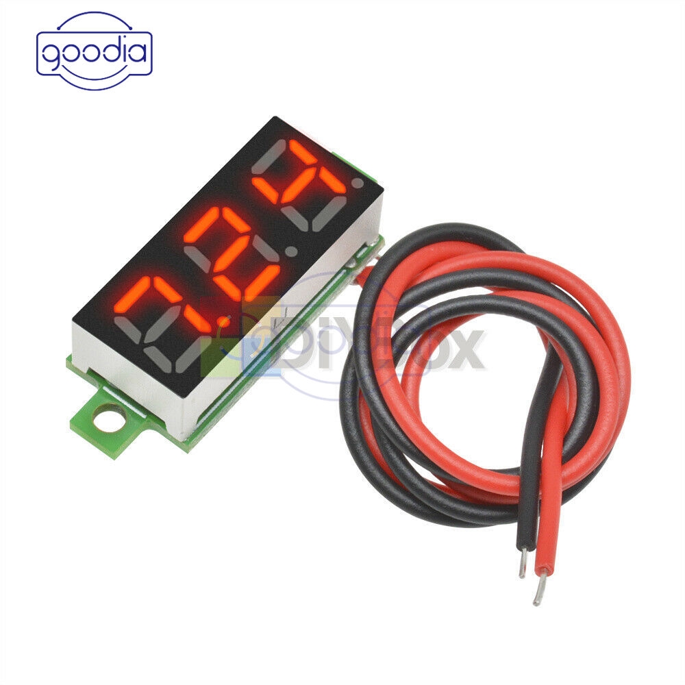ღ[IN STOCK/COD]ღ 0.28&quot; Mini 2Wire Voltage Meter Red LED Panel 3-Digital Display Voltmeter