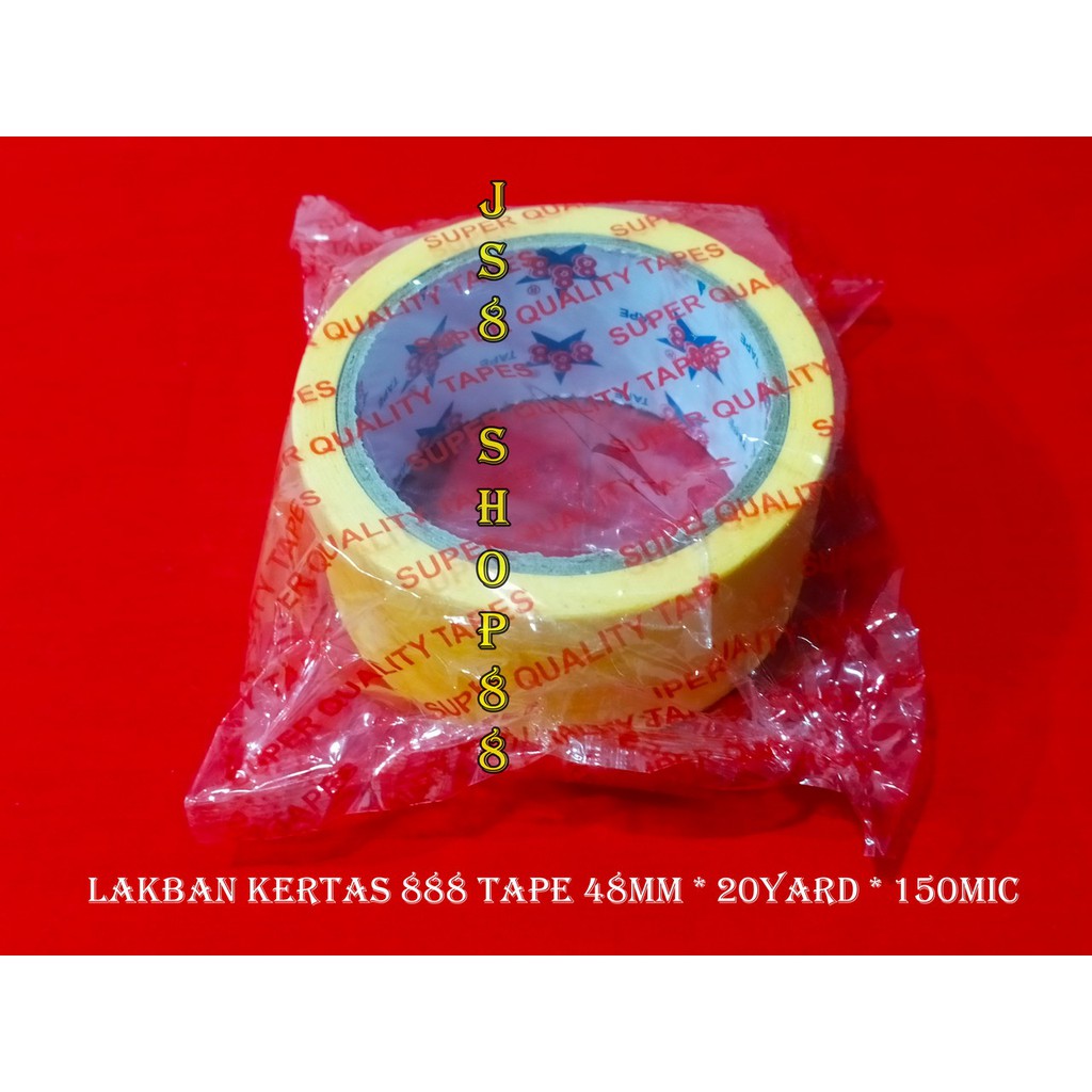 

LAKBAN / ISOLASI KERTAS 888 TAPE 48MM * 20YARD * 150MIC