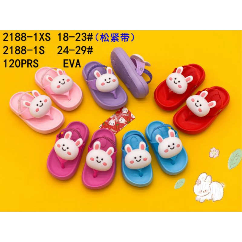 Sandal Jepit Tali Belakang Baby Teddy Bear Bunny Kelinci Impirt 2188