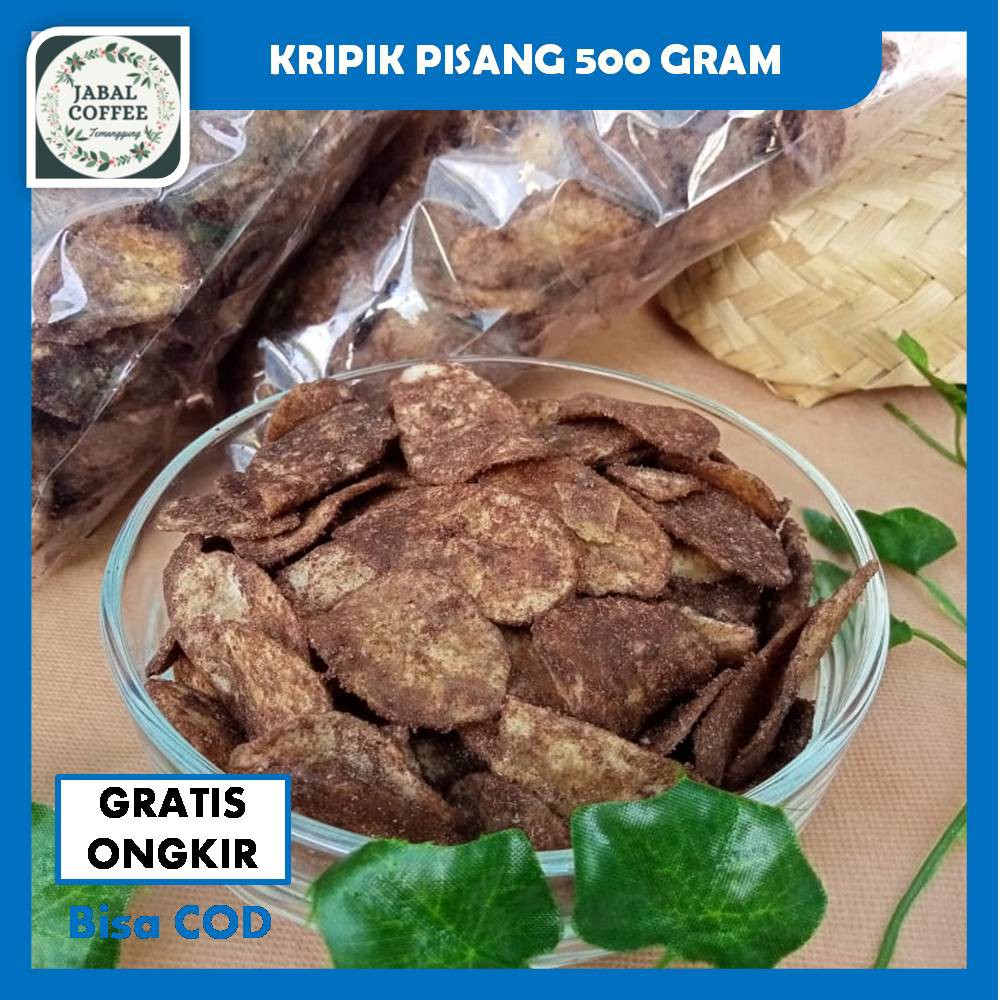 Keripik Pisang Kepok Manis / Keripik Pisang Kepok 500 Gram / Kripik Pisang Cokelat J90