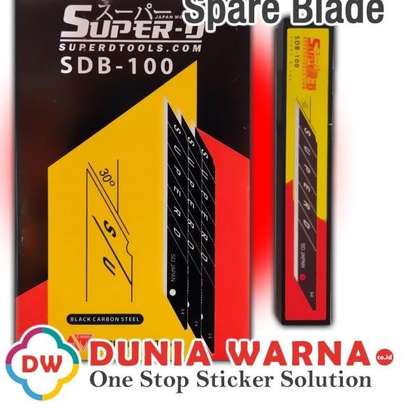 

❇ SUPER-D Japan SDB-100 Black Carbon Cutter Spare Blade Isi Kater Tube ❄