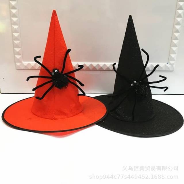 Topi Witch Laba Laba Kostum Halloween Cosplay Topi Penyihir Murah