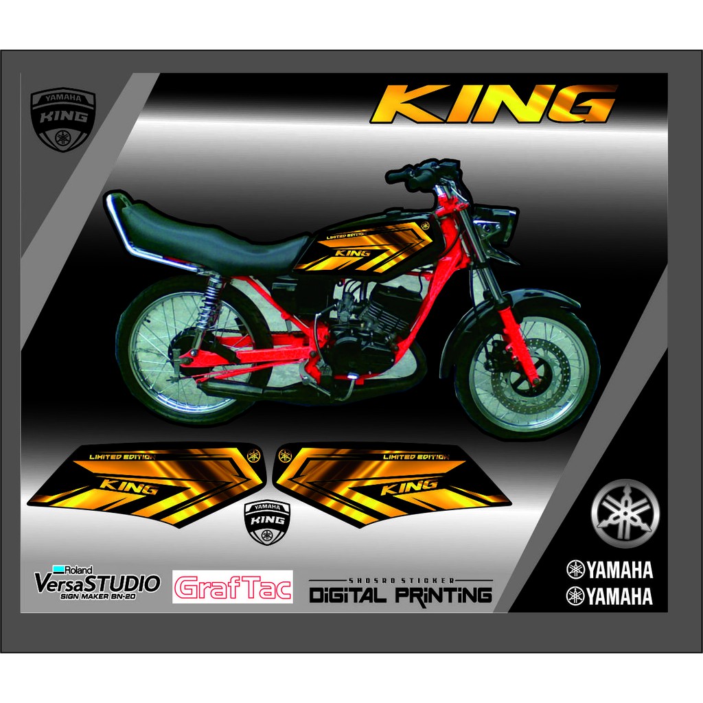 STICKER ALL YAMAHA RX KING STIKER CUSTOM VARIASI GOLD HITAM VARIASI RX KING