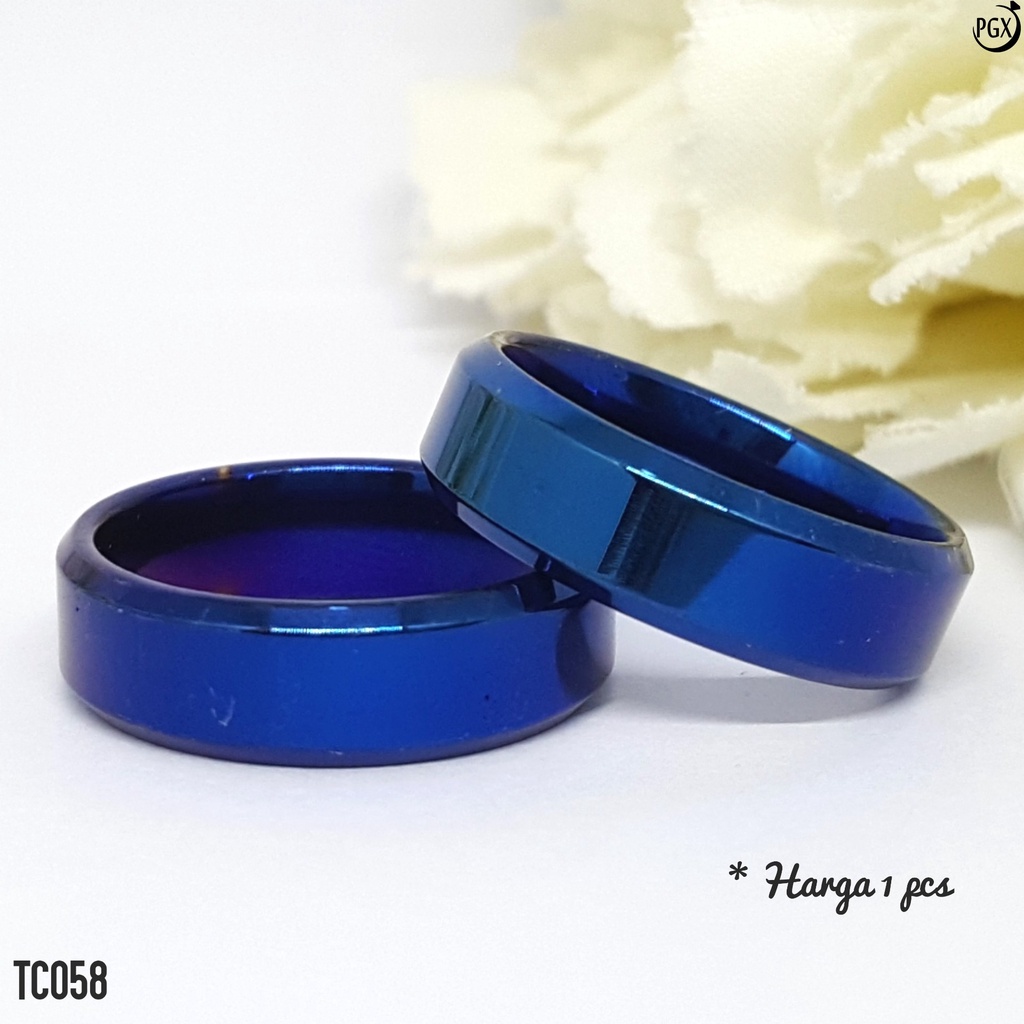 PGX Cincin Titanium Couple Tunangan Aksesoris Fashion Perhiasan Anti Karat - TC058