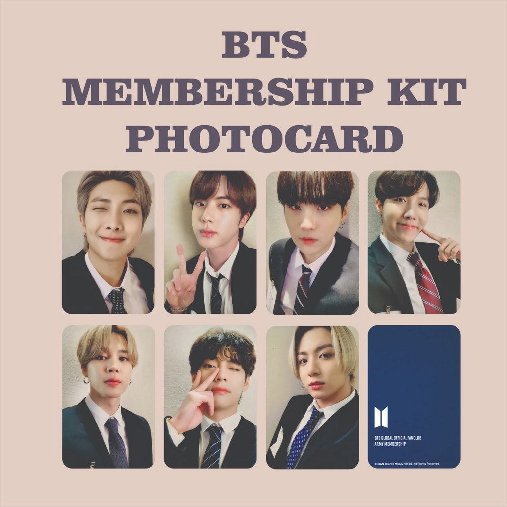 BTS 8TH MEMBERSHIP KIT PHOTOCARD