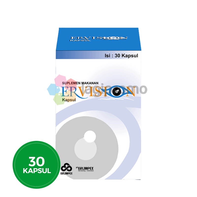 Erlimpex Ervision Botol 30 Kapsul Memelihara Kesehatan Mata