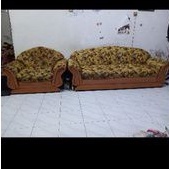 Harga Utk 1 Set Sofa Panjang+Pendek - Sofa Ruang Tamu PRELOVED Kursi Tamu SECOND Kondisi Masih Bagus