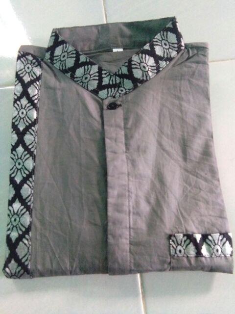 Kemeja Batik Pria Modern Lengan Panjang Motif Kembang Tulip