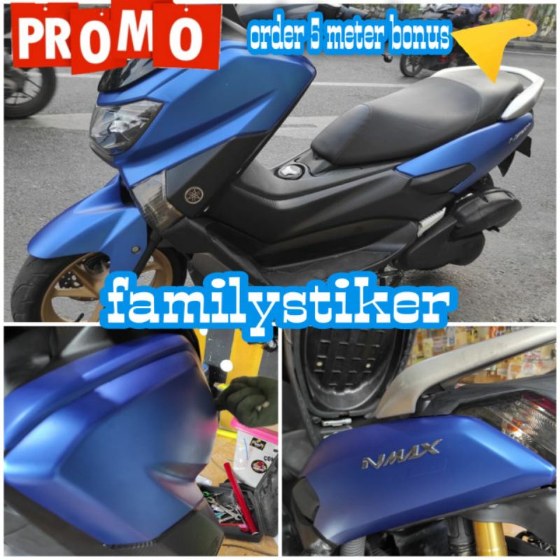 Skotlet Biru Metalik Doff Skotlet Stiker Motor Biru Matte