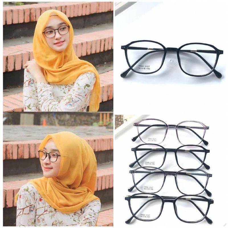 Paket Hemat : Frame Lensa Terbaru 2127 + Lensa Photocromic / Berubah Warna, Kaca mata Minus Anti UV