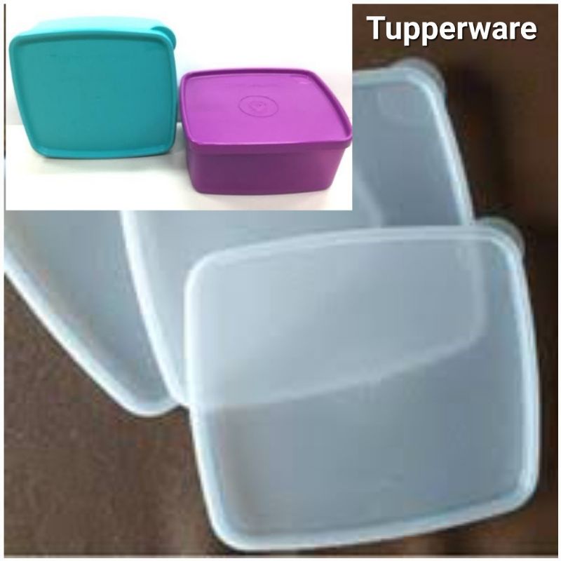 Tupperware Seal Cover Small Large Tall Square Round - Clear White (1 Pcs) // Spare Part Tutup Wadah 