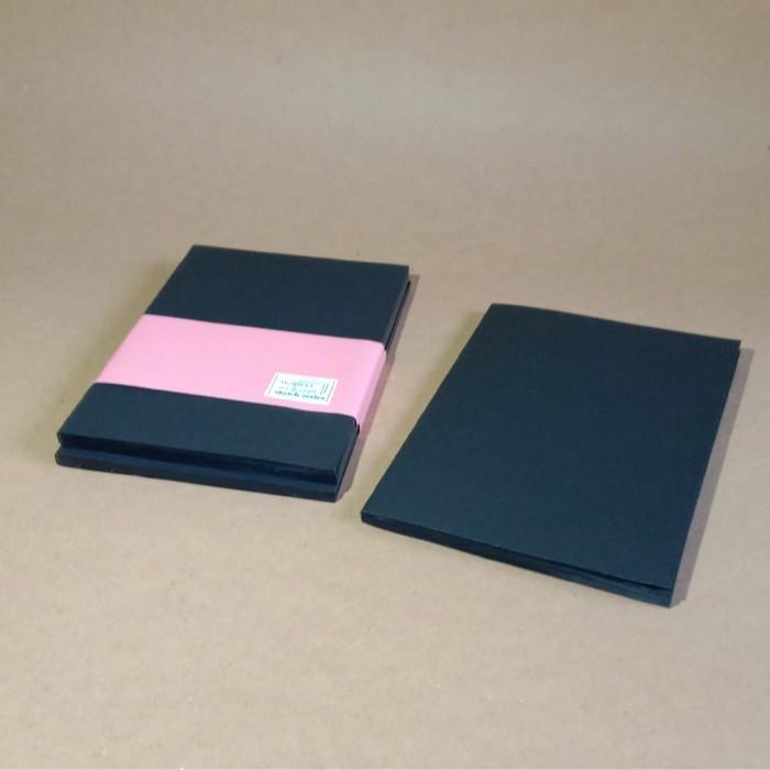 Buku/sketchbook A5/buku tulis hitam polos/