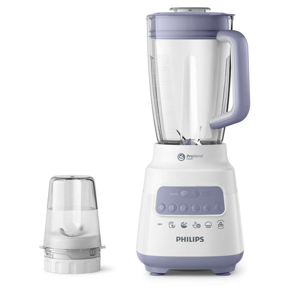 PHILIPS HR 2221/00 LP / LAVENDER PURPLE  / BLENDER GELAS PLASTIK PRO BLEND CRUSH 350 WATT / HR2221