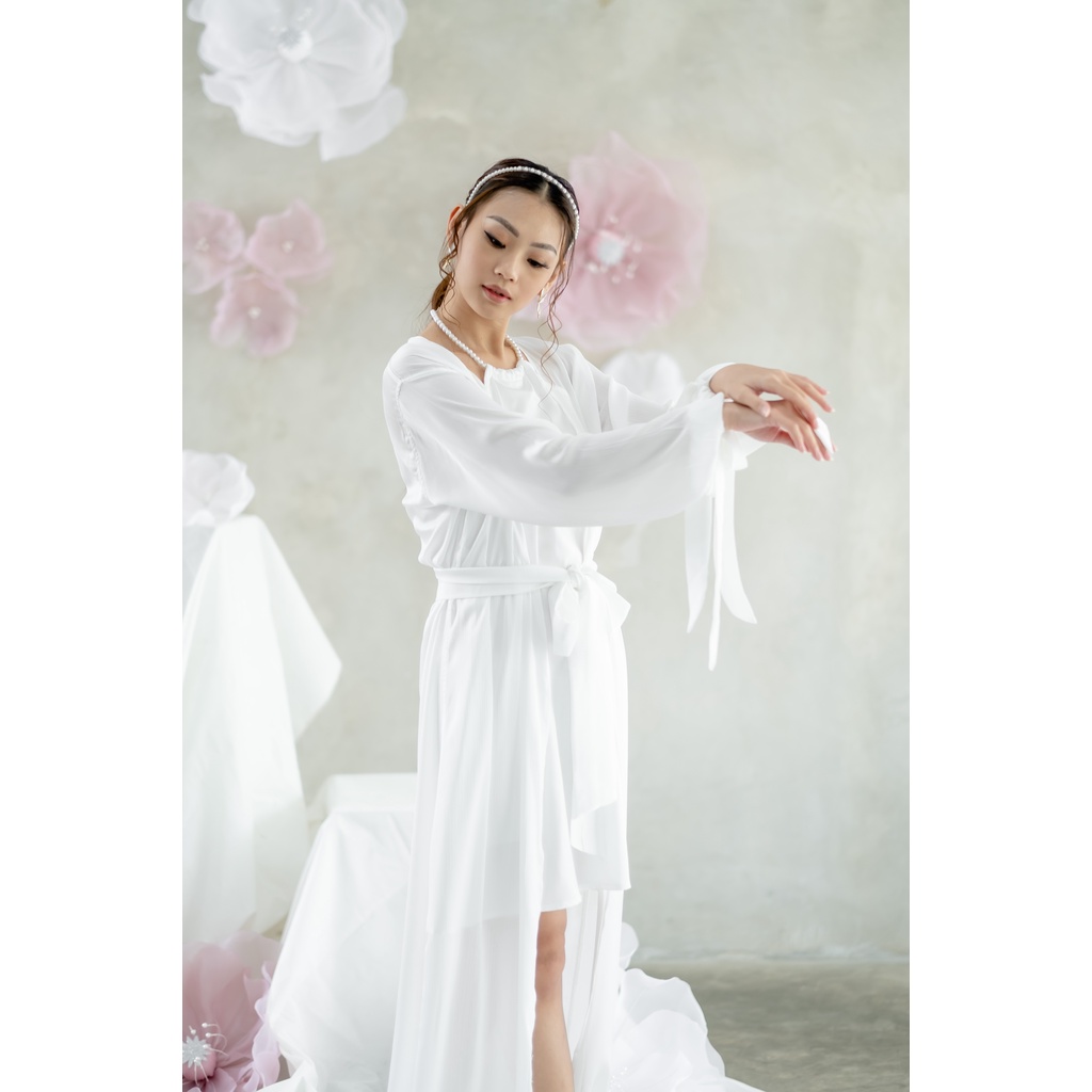 Penelope Pearl Robe - FAE Collection- Kimono Pengantin Wedding Robe Bride Robe Pearl dan Cradenza