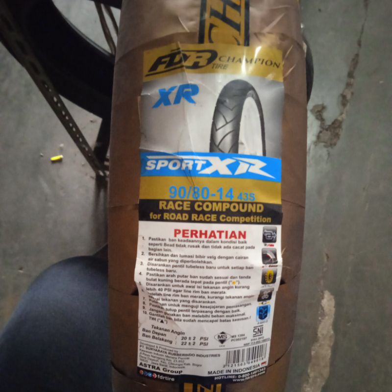 Ban FDR Soft Compound 90/80-14 Sport XR Tubeless