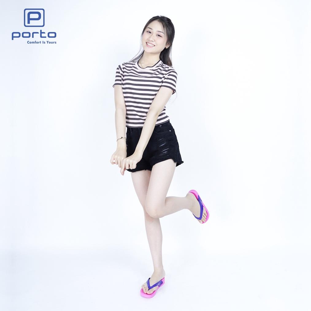 Porto - Sandal Wanita Sandal Jepit Casual Santai Sandal Rumah Karet Terbaru 3029L