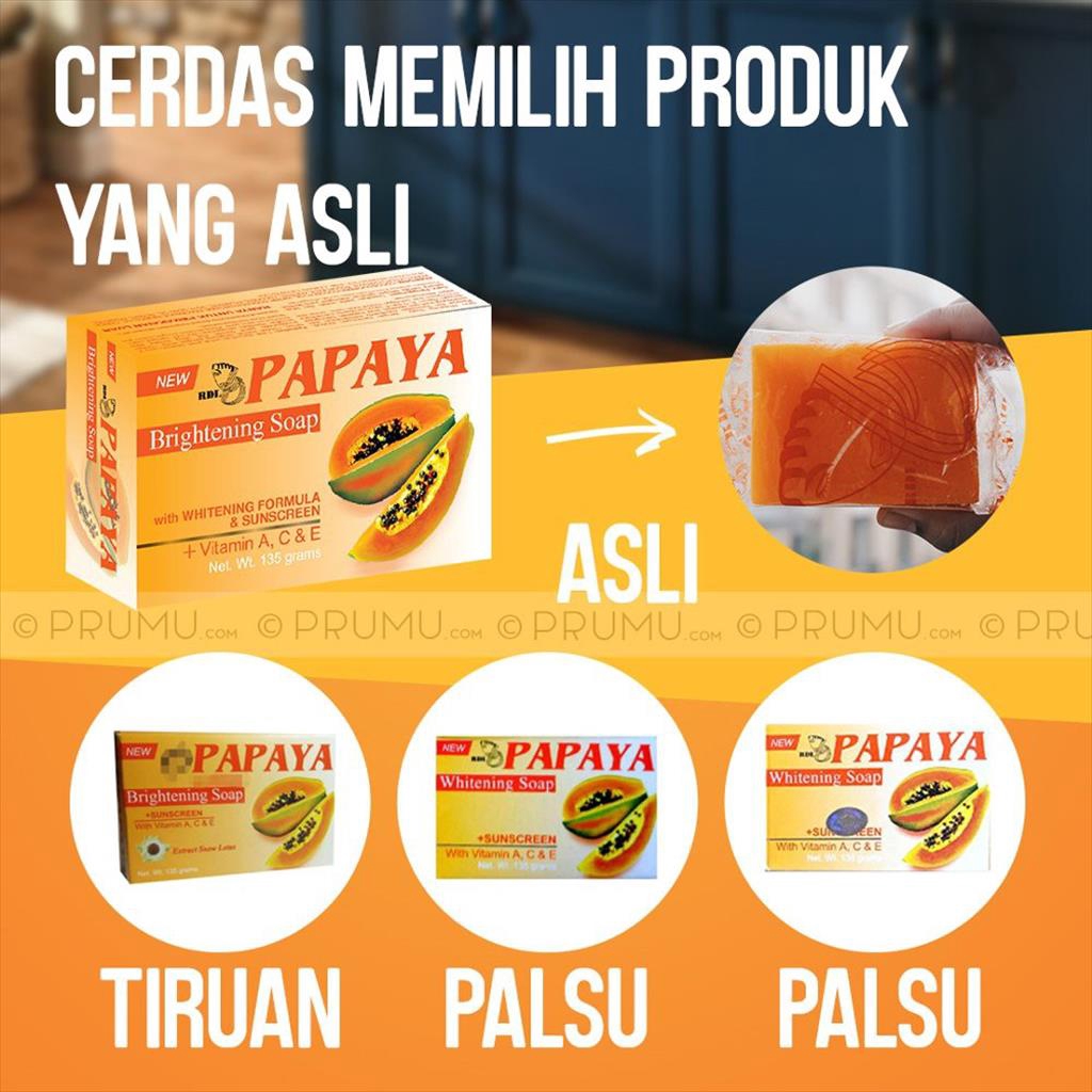 SABUN PEPAYA RDL / PAPAYA RDL SOAP 135 GRAM  ORIGINAL BPOM