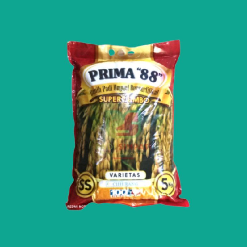 Benih Padi Unggul Bersertifikat Super Jumbo - 5 kg " Prima 88 " Variates Ciherang
