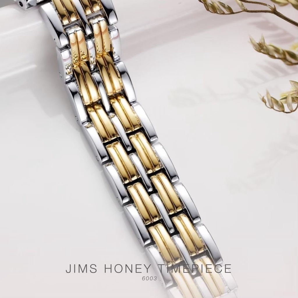 Jims Honey Jam Tangan 6003 Couple Pasangan Pria Wanita Analog Quartz Murah Branded EleganJH