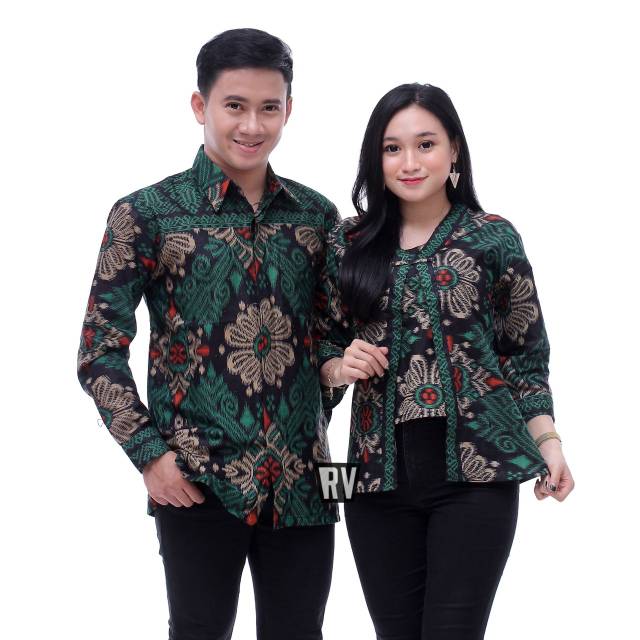 COUPLE BATIK KEMEJA BLUS