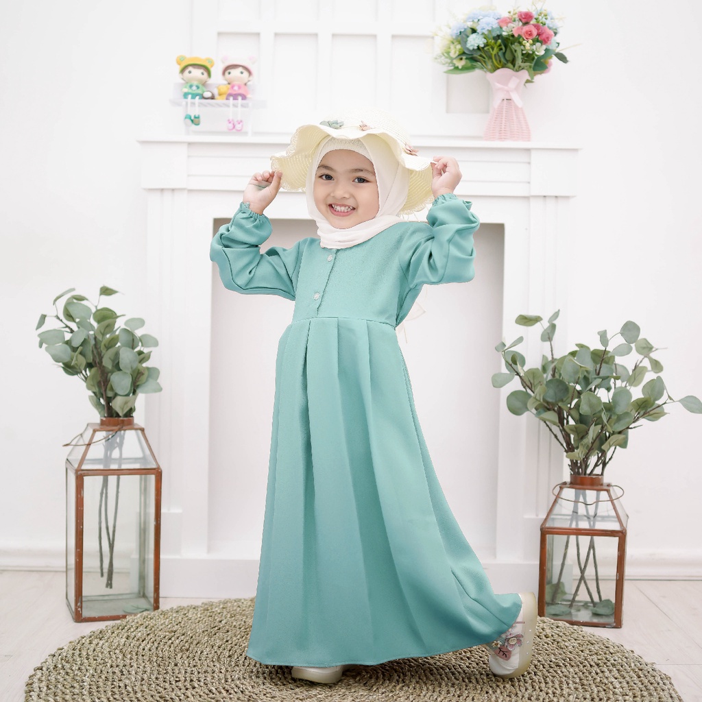 GAMIS DRESS ANAK PEREMPUAN TERBARU DRES MUSLIM ANAK USIA 1 - 4 TAHUN GAMIS ANAK POLOS CEWEK WARNA HI
