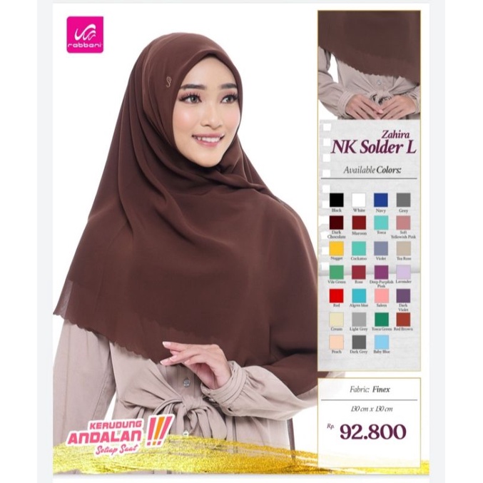 Kerudung Zahira Solder size L by Rabbani
