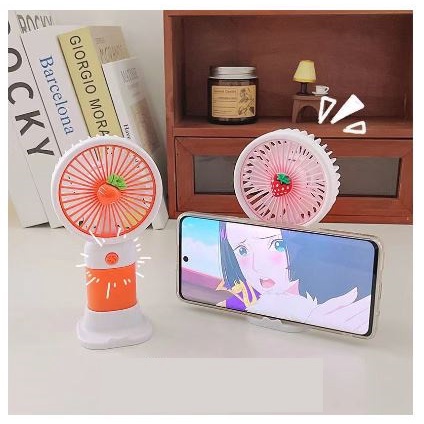 (COD)Kipas Angin Mini Karakter BUAH USB Multifungsi / Kipas Angin Tangan Stand HP Portable TANCAP alpukat stoberi wortel nanas LUCU UNIK TERBARU!!!