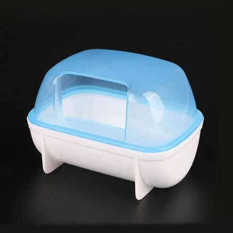 Tempat Mandi Hamster Kandang Hewan Peliharaan FETZOO-BIRU