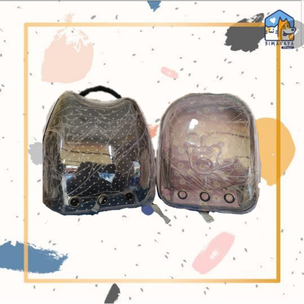 TAS ASTRONOT RANSEL KUCING DAN ANJING / TAS TRANSPARANT PORTABLE